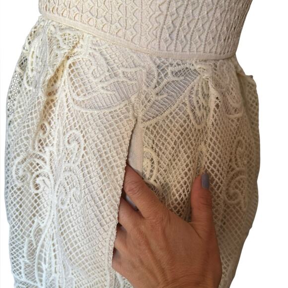 Altar'd State Lace Crochet Boho Glam Maxi Dress Womens Size S Romantic Coquette - Picture 6 of 11